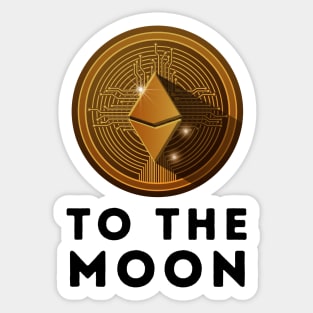 Ethereum to the Moon Sticker